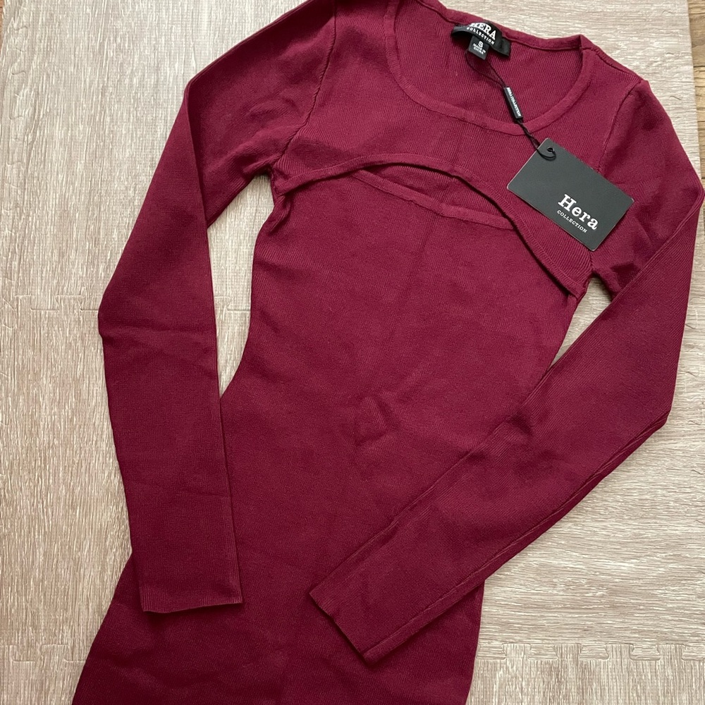 Long sleeve mid length dress